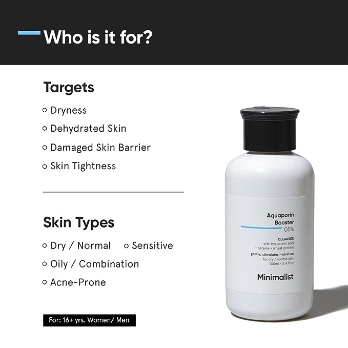 benefits of minimalist dry skin face wash for women